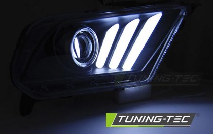 Přední světla U-LED BAR DTS Ford Mustang V 10-13 chrom