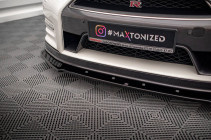 Spojler pod nárazník lipa Nissan GTR R35 Facelift černý lesklý plast