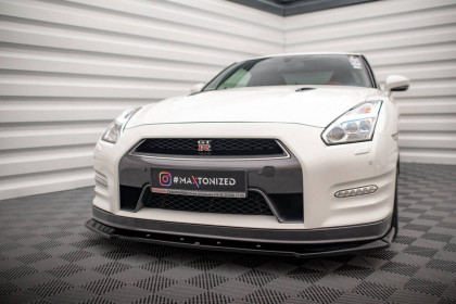 Spojler pod nárazník lipa Nissan GTR R35 Facelift černý lesklý plast