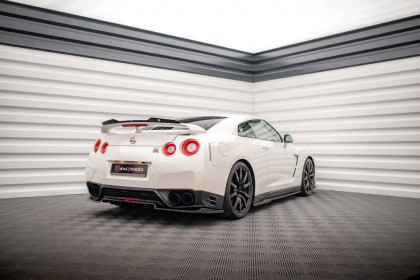 Prahové lišty Nissan GTR R35 Facelift černý lesklý plast