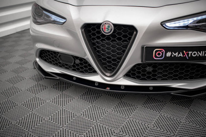 Spojler pod nárazník lipa V.2 Alfa Romeo Giulia Sport černý lesklý plast
