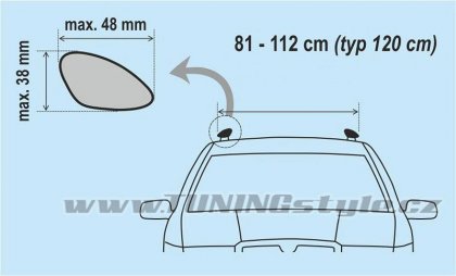 Příčný nosník zamykací hliníkový 120cm ALU-PRO