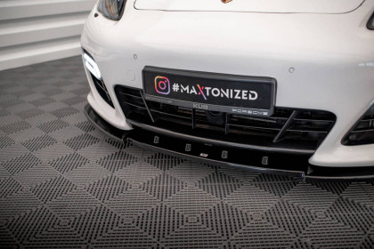 Spojler pod nárazník lipa V.1 Porsche Panamera Turbo 970 černý lesklý plast