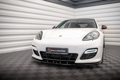 Spojler pod nárazník lipa V.1 Porsche Panamera Turbo 970 černý lesklý plast