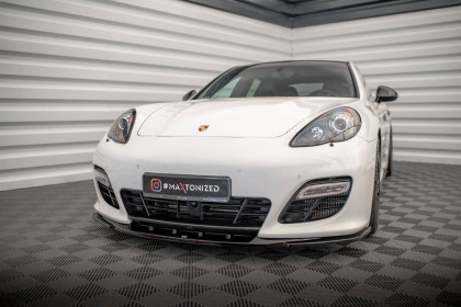 Spojler pod nárazník lipa V.2 Porsche Panamera Turbo 970 černý lesklý plast