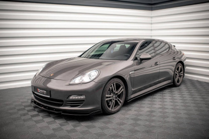 Prahové lišty V.1 Porsche Panamera / Panamera Diesel / Panamera Turbo 970 černý lesklý plast