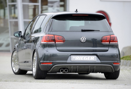 Rieger tuning vložka zadního nárazníku pro Volkswagen Golf VI Cabrio, Golf VI GTD 3/5-dvéř - ABS, carbon look lesklý