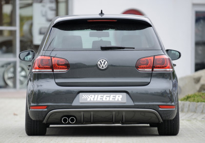 Rieger tuning vložka zadního nárazníku pro Volkswagen Golf VI Cabrio, Golf VI GTD 3/5-dvéř - ABS, carbon look lesklý