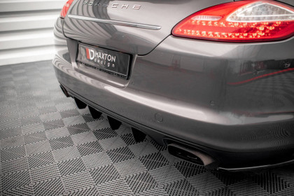 Spoiler zadního nárazníku Porsche Panamera / Panamera Diesel 970 černý lesklý plast