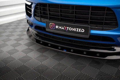 Spojler pod nárazník lipa V.1 Porsche Macan Mk1 černý lesklý plast