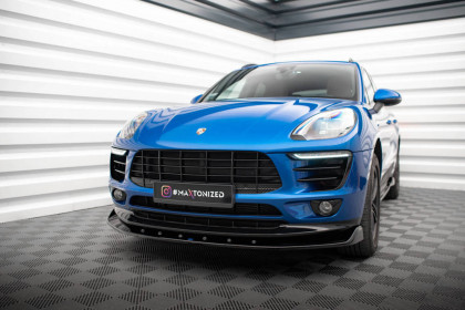 Spojler pod nárazník lipa V.1 Porsche Macan Mk1 černý lesklý plast