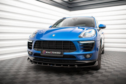 Spojler pod nárazník lipa V.2 Porsche Macan Mk1 černý lesklý plast