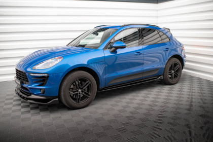 Prahové lišty V.1 Porsche Macan Mk1 černý lesklý plast