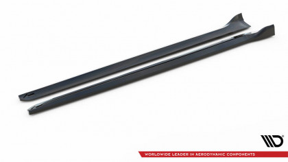 Prahové lišty V.1 Porsche Macan Mk1 černý lesklý plast