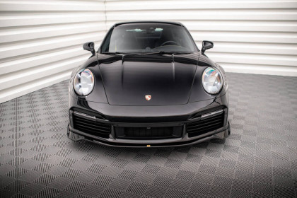 Spojler pod nárazník lipa Porsche 911 Turbo S 992 černý lesklý plast