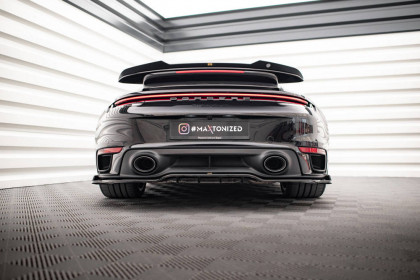 Spoiler zadního nárazníku Porsche 911 Turbo S 992 černý lesklý plast