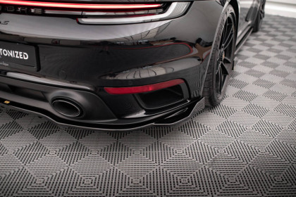 Spoiler zadního nárazníku Porsche 911 Turbo S 992 černý lesklý plast