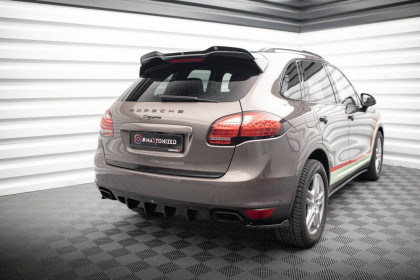 Prodloužení spoileru Porsche Porsche Cayenne Mk2 černý lesklý plast