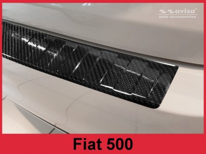 Ochranná lišta zadního nárazníku  FIAT 500 15-17 Carbon