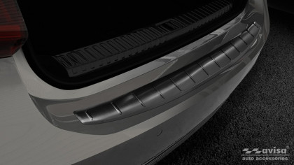 Nerezová ochranná lišta zadního nárazníku AUDI  A7 C8 Sportback II liftback 2017- černá