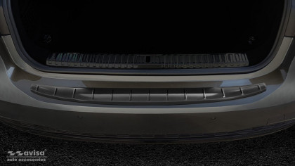 Nerezová ochranná lišta zadního nárazníku AUDI  A7 C8 Sportback II liftback 2017- černá