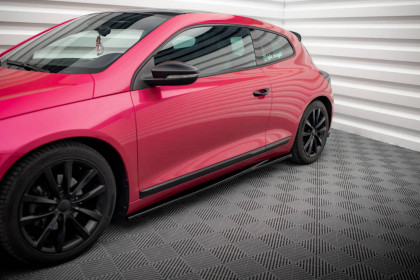 Prahové lišty Volkswagen Scirocco Mk3 černý lesklý plast