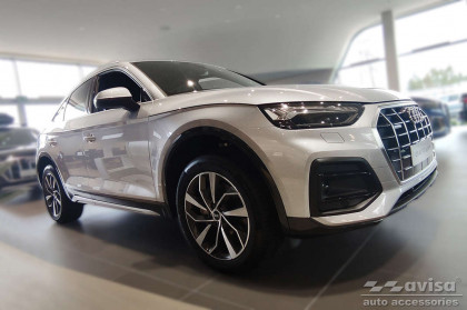 Nerezová ochranná lišta zadního nárazníku pro AUDI Q5 Sportback / S-line 2020- stříbrná