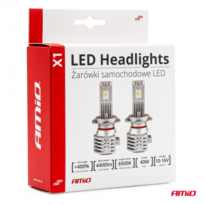 LED žárovky hlavního svícení X1 Series H8/H9/H11 AMiO