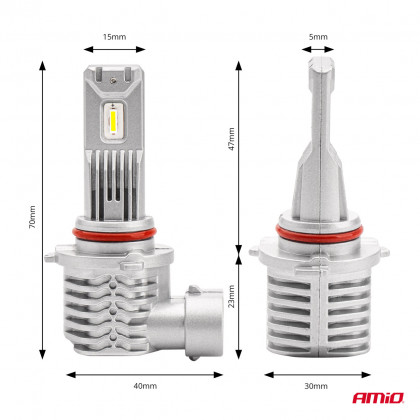 LED žárovky hlavního svícení X1 Series HB3 9005 AMiO