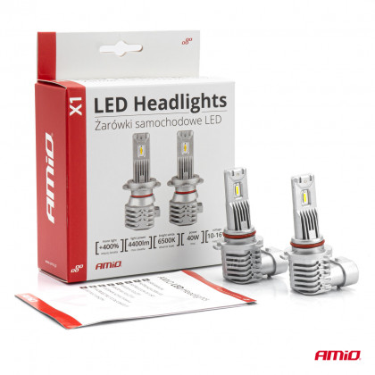 LED žárovky hlavního svícení X1 Series HB3 9005 AMiO