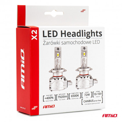 LED žárovky hlavního svícení X2 Series H8/H9/H11 AMiO