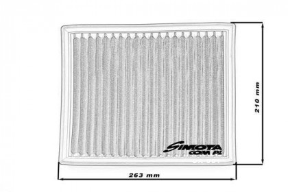 Sportovní vzduchový filtr SIMOTA OA001 263X210mm