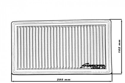 Sportovní vzduchový filtr SIMOTA OAR001 295X162mm