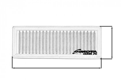 Sportovní vzduchový filtr SIMOTA OC001 304X115mm