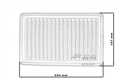 Sportovní vzduchový filtr SIMOTA OFO001 244X157mm