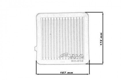 Sportovní vzduchový filtr SIMOTA OH018 172X167mm