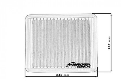 Sportovní vzduchový filtr SIMOTA OM003 246X198mm
