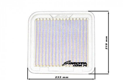 Sportovní vzduchový filtr SIMOTA OM005 233X219mm