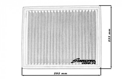 Sportovní vzduchový filtr SIMOTA OO002 292X233mm