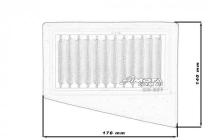 Sportovní vzduchový filtr SIMOTA OR001 176X140mm