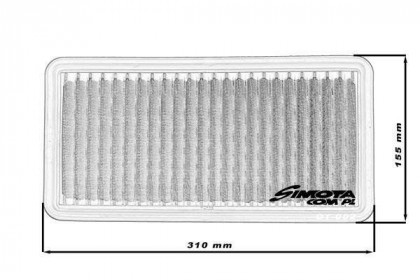 Sportovní vzduchový filtr SIMOTA OT002 310X155mm
