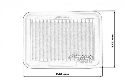 Sportovní vzduchový filtr SIMOTA OT013 240x175mm