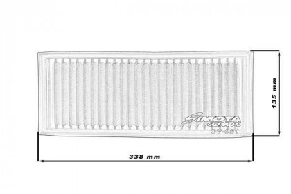 Sportovní vzduchový filtr SIMOTA OV001 338X135mm