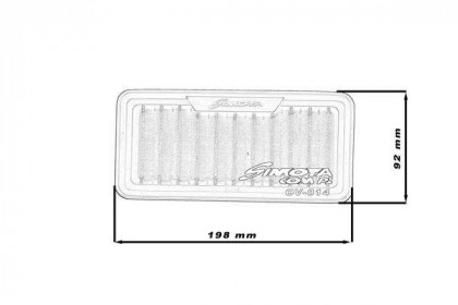 Sportovní vzduchový filtr SIMOTA OV014 198X92mm