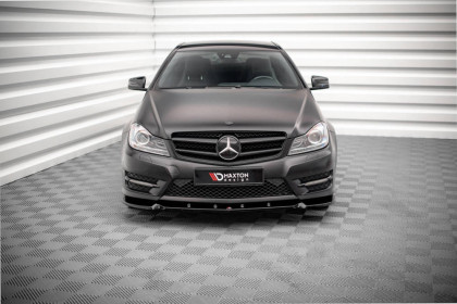 Spojler pod nárazník lipa V.1 Mercedes-Benz C Coupe AMG-Line C204 černý lesklý plast