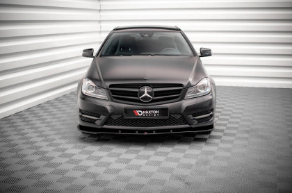 Spojler pod nárazník lipa V.2 Mercedes-Benz C Coupe AMG-Line C204 černý lesklý plast
