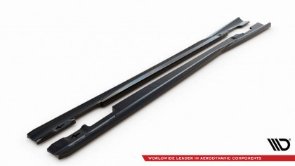 Prahové lišty Mercedes-Benz C Coupe AMG-Line C204 černý lesklý plast