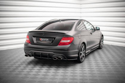 Splittery zadní boční Mercedes-Benz C Coupe AMG-Line C204 černý lesklý plast