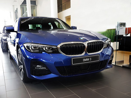 Ochranná lišta zadního nárazníku BMW 3 G20 sedan M-paket, 2018- karbonová