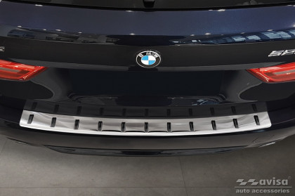 Nerezová ochranná lišta zadního nárazníku BMW 5 G31 Touring (Kombi) 2017-2020 Strong edition - stříbrná